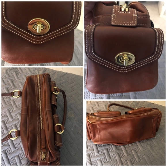 Vintage coach brown handbag - Picture 2 of 8